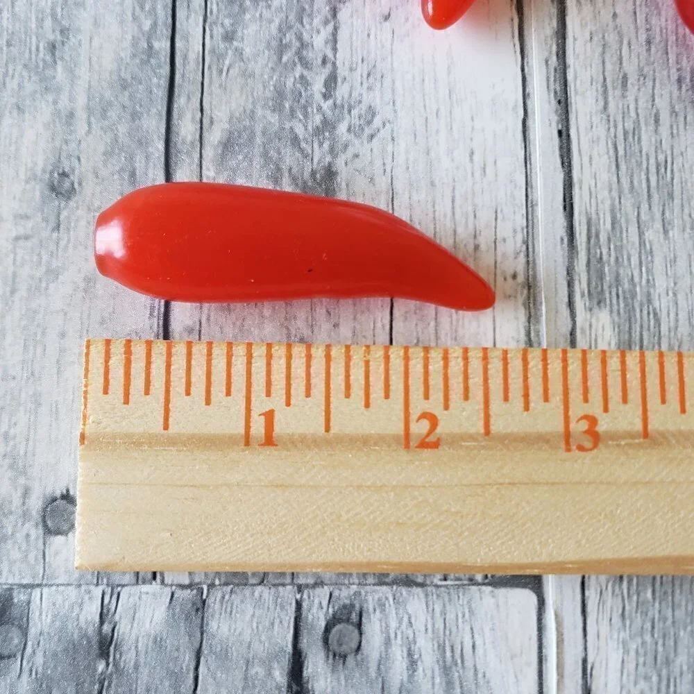 Vintage Lot of 12 Plastic Red Chili Pepper Light Covers